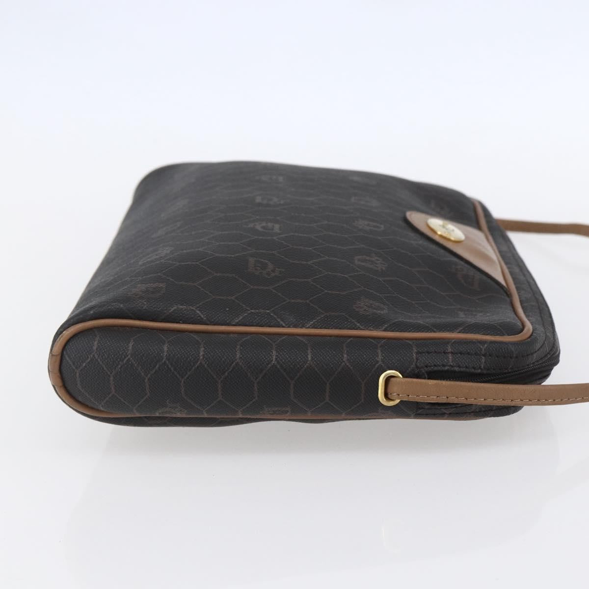 Christian Dior Vintage Honeycomb Shoulder Bag Canvas Black Canvas Shoulder Bag Bag (Pre-Owned)