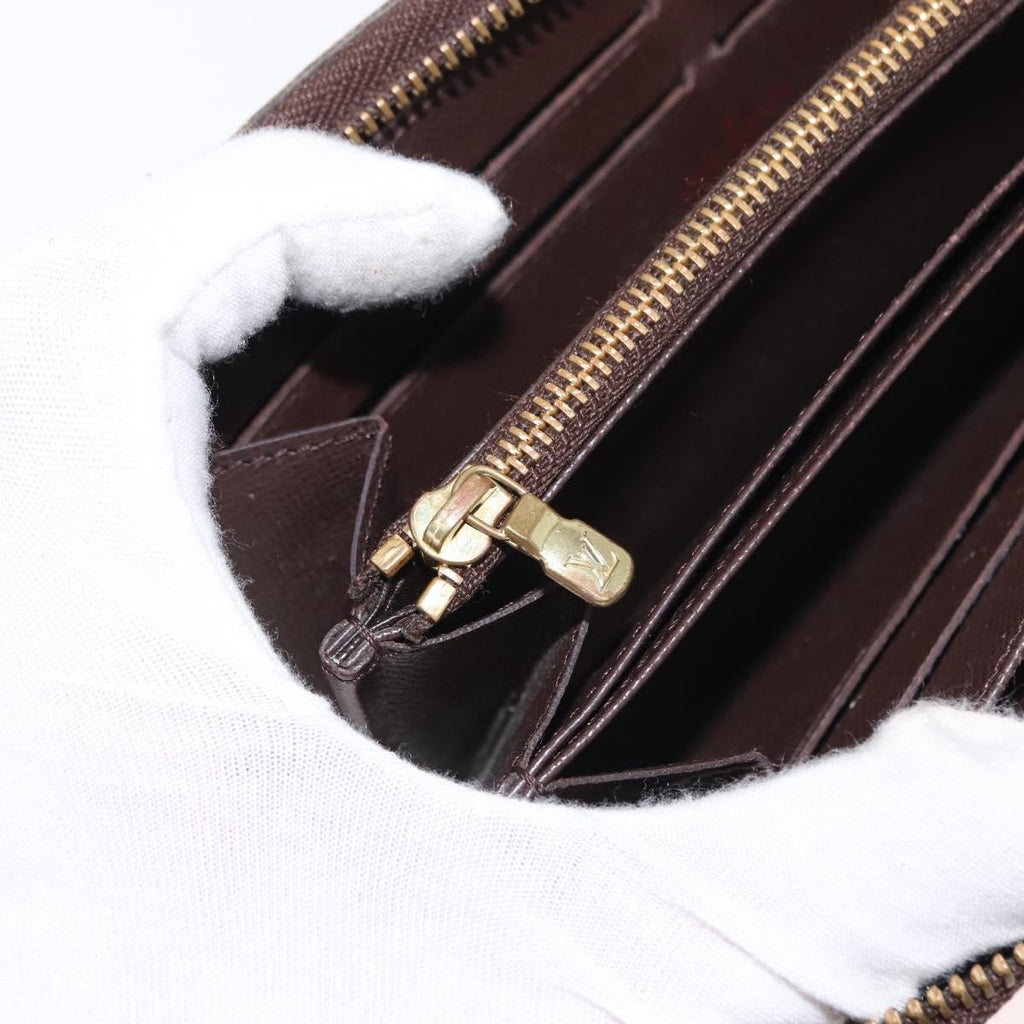 Louis Vuitton Zippy Wallet Nm Damier Brown Canvas Wallets Accessory