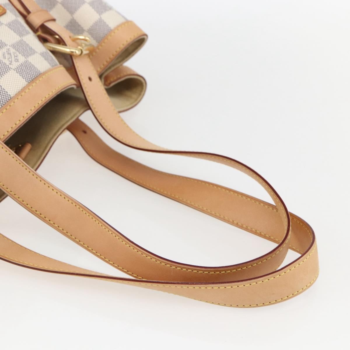 Louis Vuitton Hampstead Handbag Damier White Canvas Tote Bag