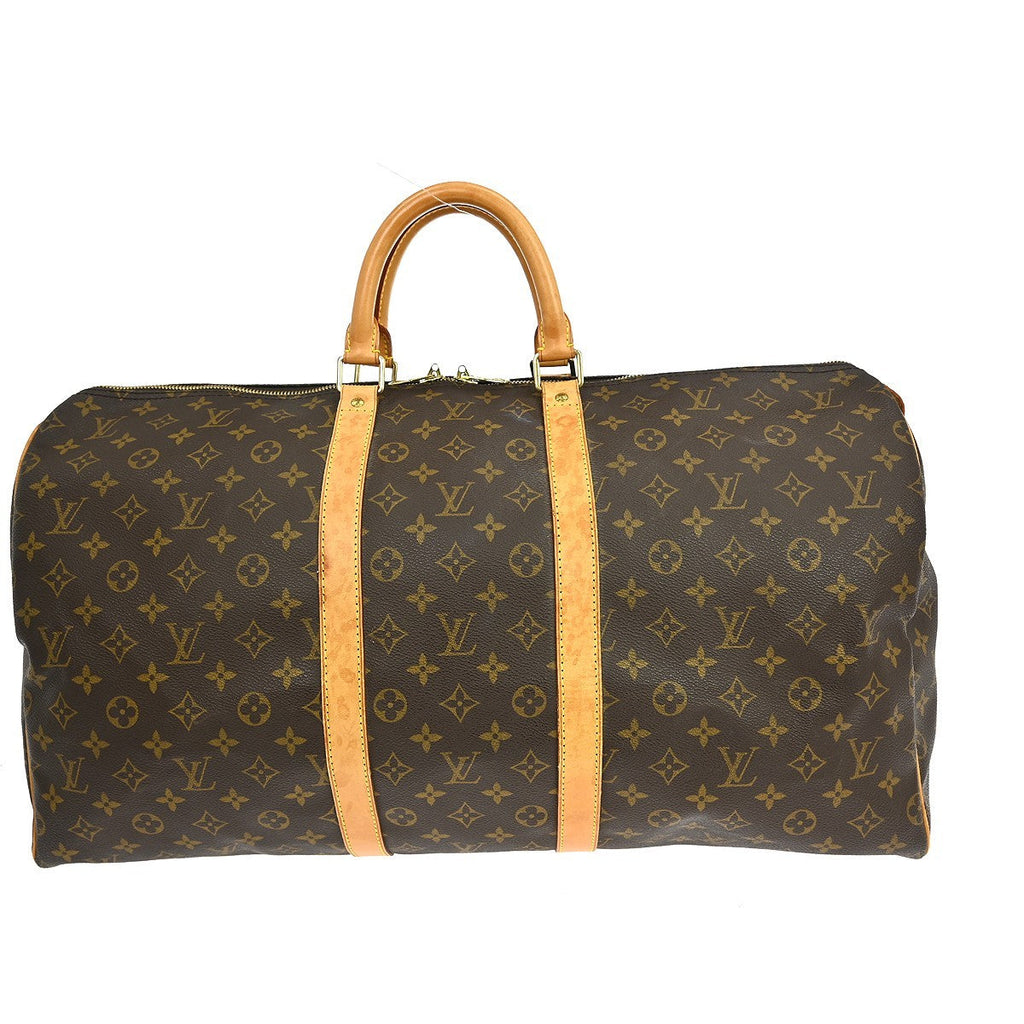 Louis Vuitton Keepall Bag Monogram Canvas Brown Canvas Travel Bag