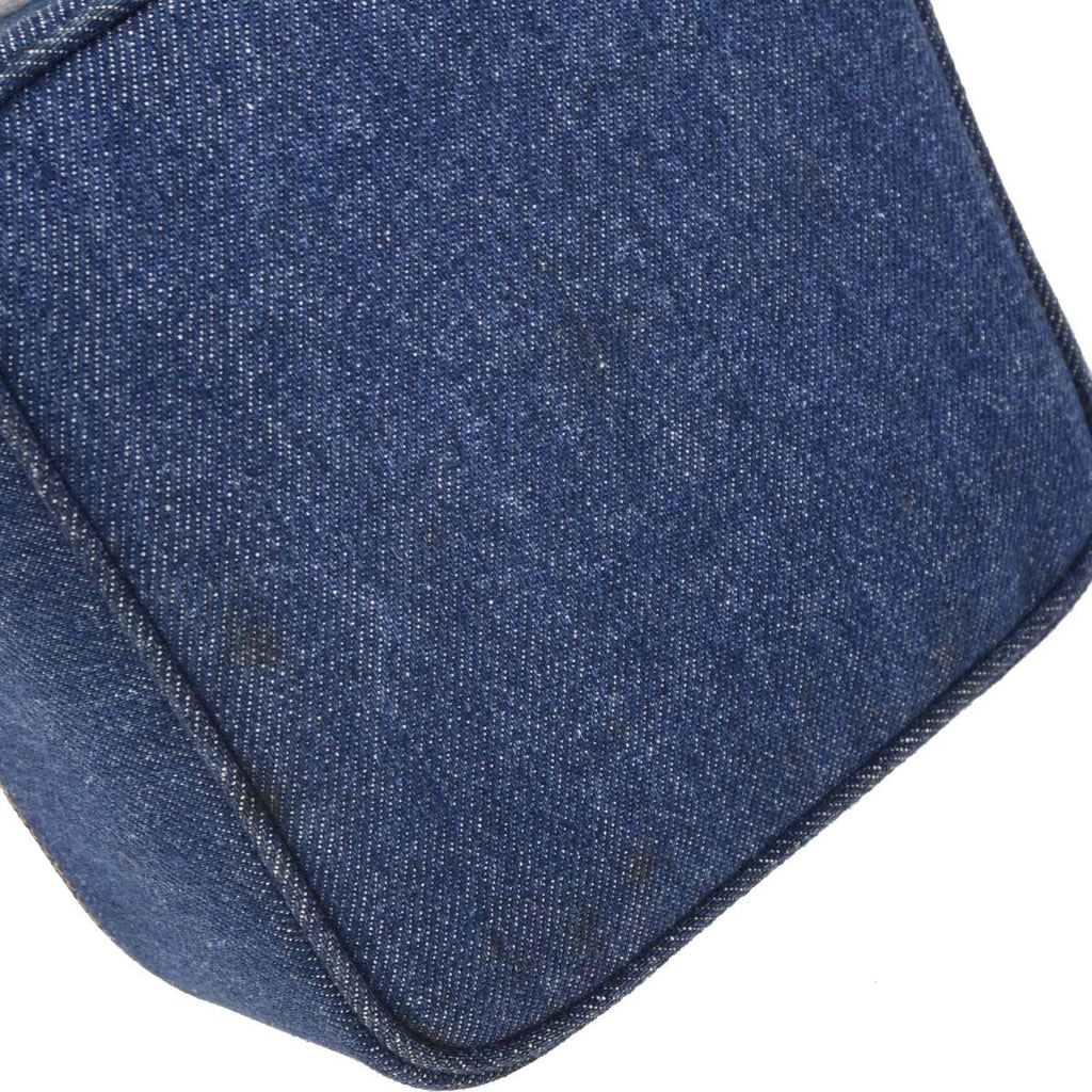 Chanel Vintage Cc Vanity Case Denim Blue Denim_Jeans Handbag