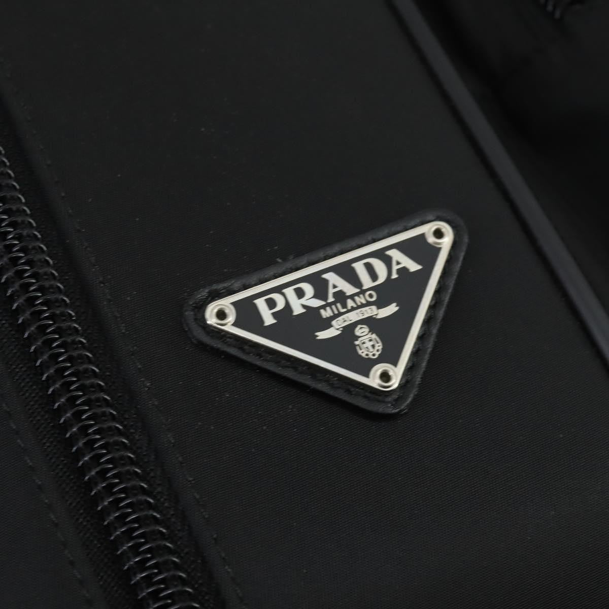 Prada Convertible Front Pocket Briefcase Tessuto With Saffiano Leather Black Nylon Briefcase Bag