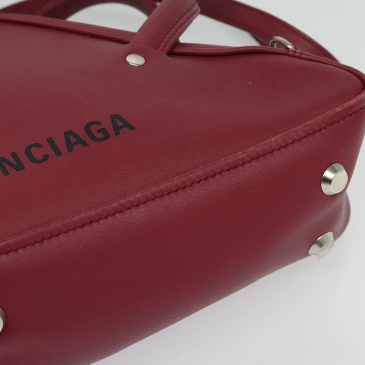 Balenciaga Triangle Duffle Bag Leather Red Leather Hand