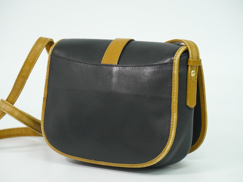 Celine Vintage Shoulder Bag Leather Black Leather Shoulder Bag Bag