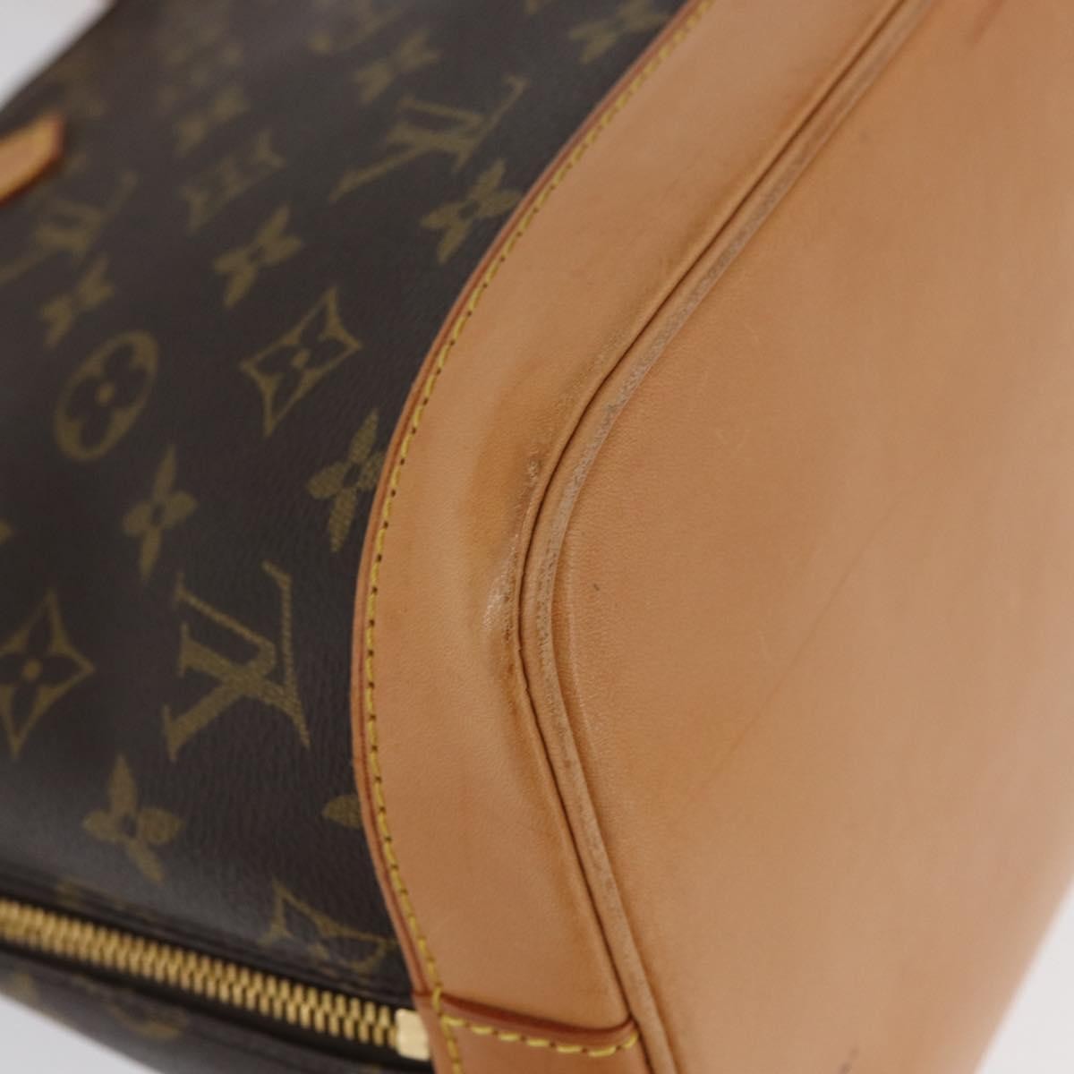 Louis Vuitton Alma Handbag Monogram Canvas Brown Canvas Handbag