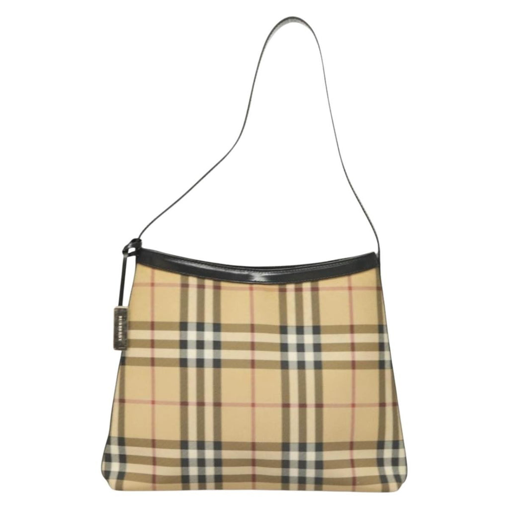 Burberry Shoulder Bag Nova Check Canvas Beige Pvc Bag