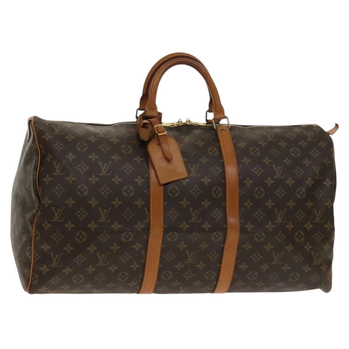 Louis Vuitton Keepall Bag Monogram Canvas Brown Canvas Travel Bag