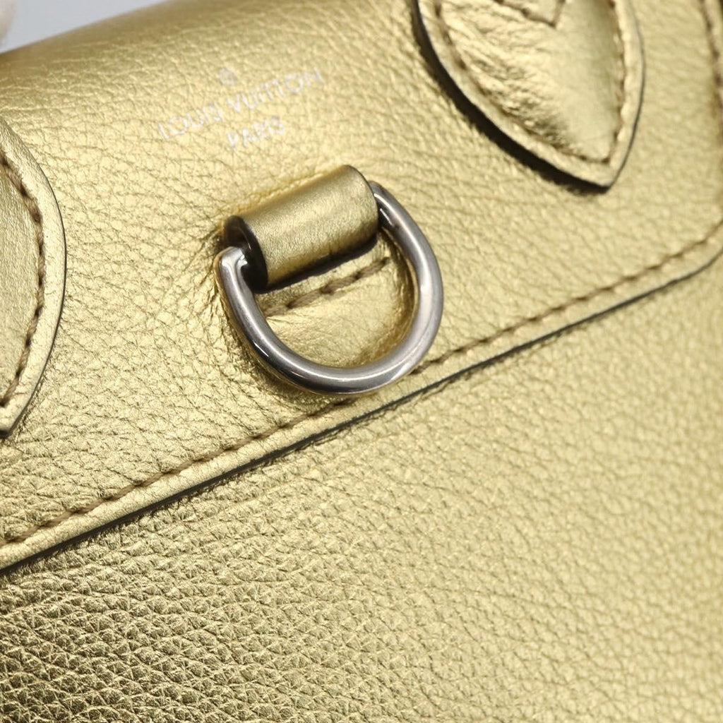 Louis Vuitton Lockme Backpack Leather Gold Leather Backpack Bag
