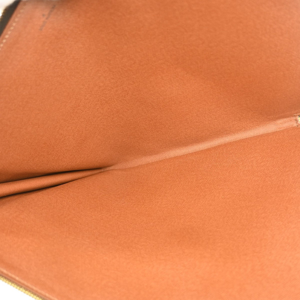Louis Vuitton Poche Documents Monogram Canvas Brown Canvas Clutche & Pouche Bag