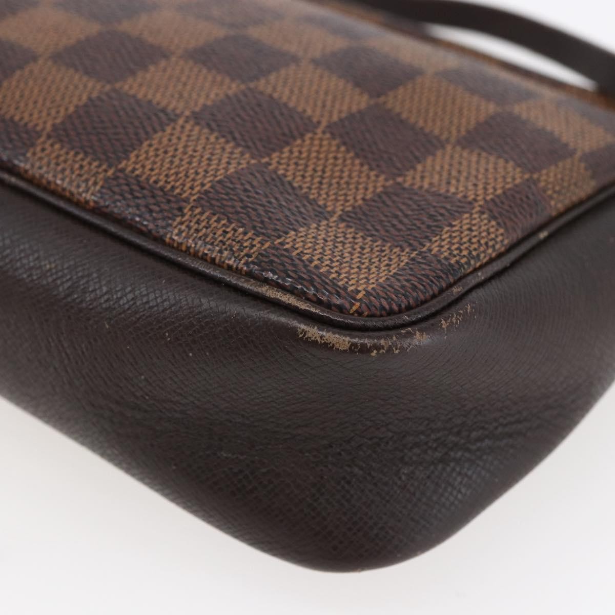 Louis Vuitton Trousse Make Up Bag Damier Canvas Brown Canvas Clutche & Pouche Bag