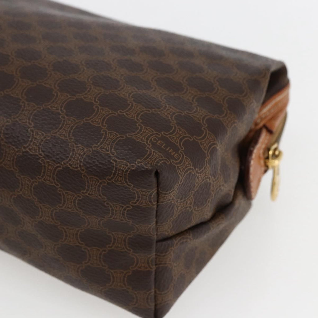Celine Macadam Pochette Canvas And Leather Brown Canvas Clutche & Pouche Bag