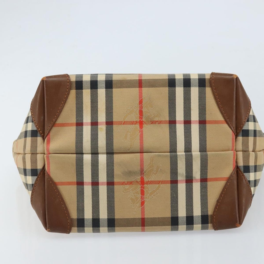 Burberry Nova Check Tote Canvas Check Pattern Beige Canvas Tote Bag