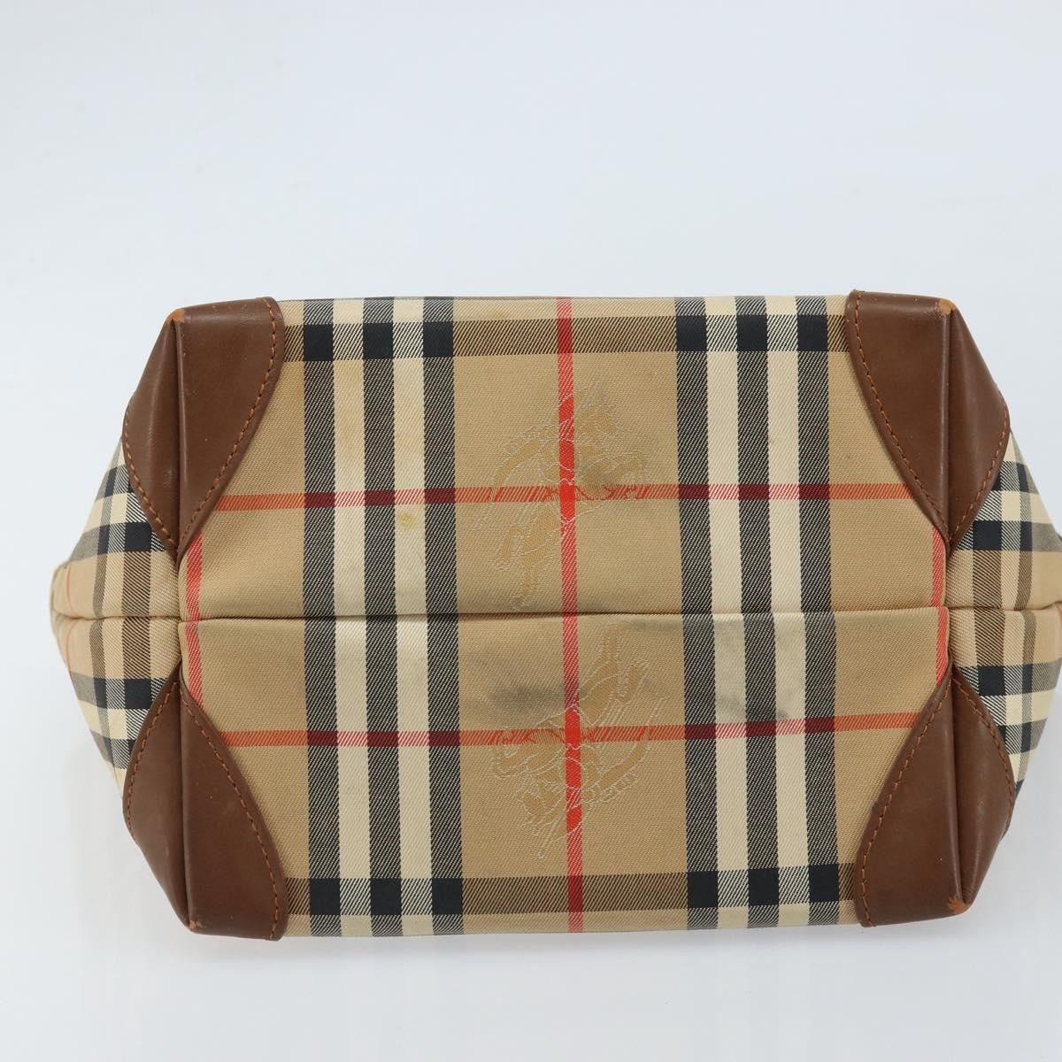 Burberry Nova Check Tote Canvas Check Pattern Beige Canvas Tote Bag