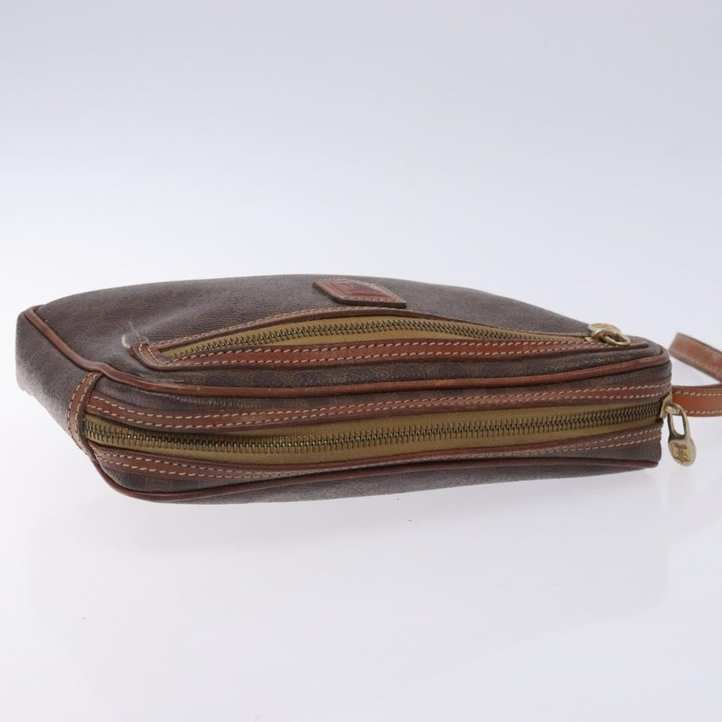 Celine Macadam Pochette Classic Brown Pvc Clutche & Pouche Bag