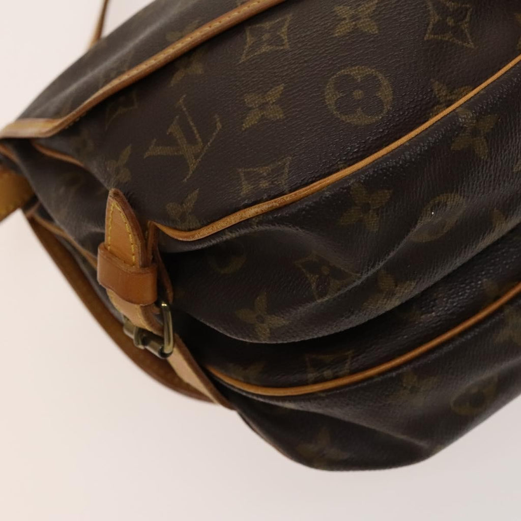Louis Vuitton Saumur Handbag Monogram Canvas Brown Canvas Shoulder Bag