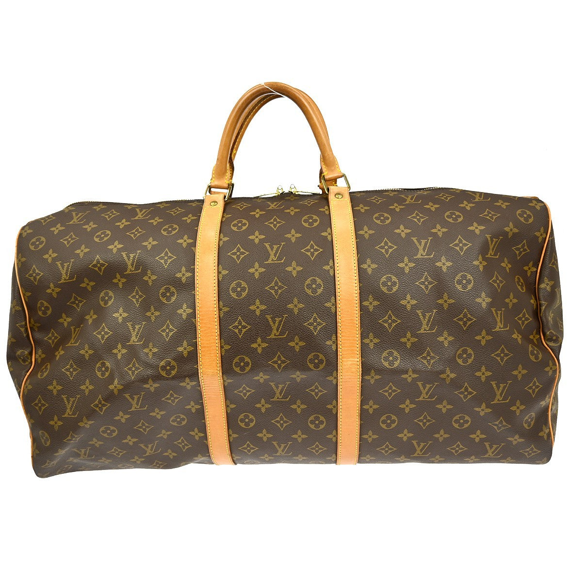 Louis Vuitton Keepall Bag Monogram Canvas Brown Canvas Travel Bag