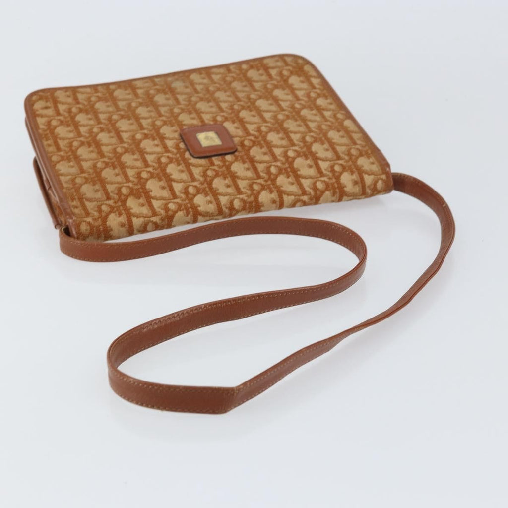 Christian Dior Vintage Trotter Shoulder Bag Canvas Brown Canvas Shoulder Bag Bag (Pre-Owned)