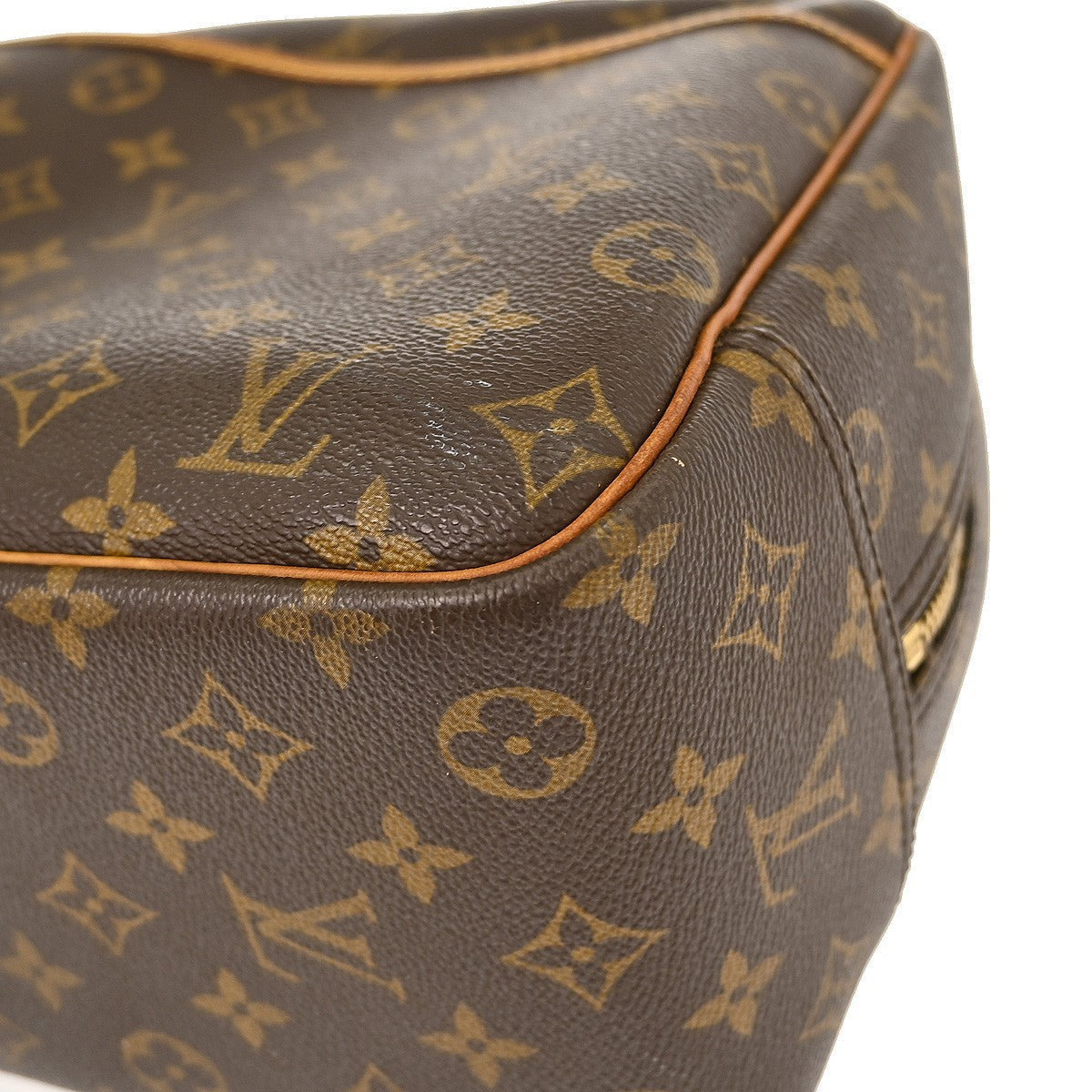 Louis Vuitton Deauville Handbag Monogram Canvas Brown Canvas Handbag