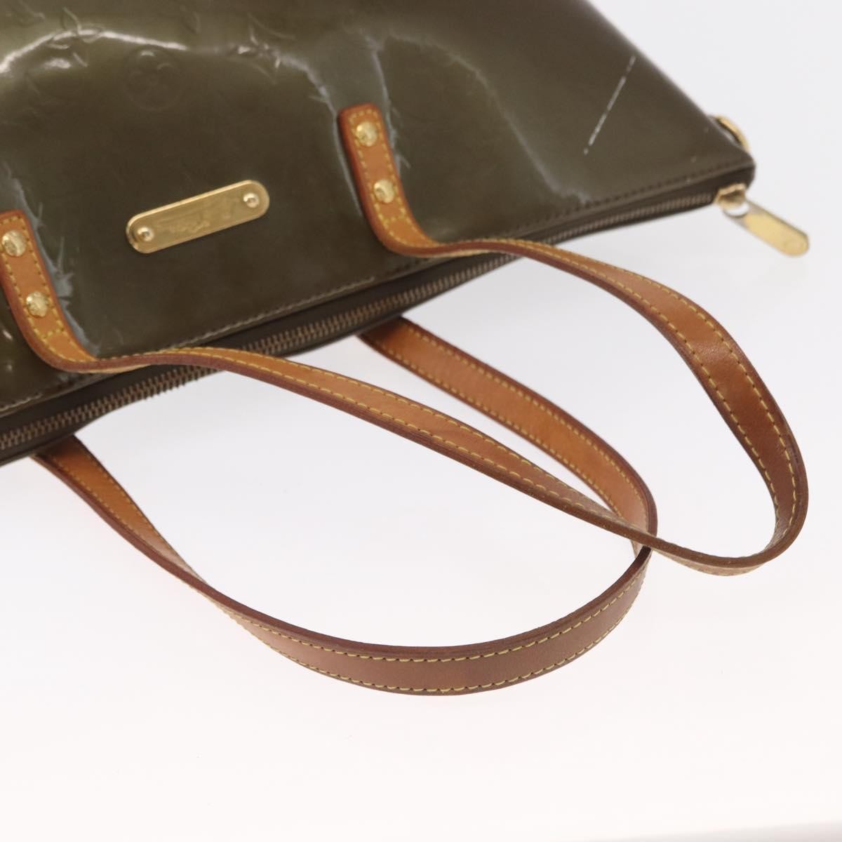 Louis Vuitton Bellevue Handbag Monogram Vernis Brown Patent_Leather Tote Bag