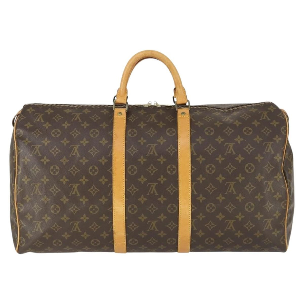 Louis Vuitton Keepall Bag Monogram Canvas Brown Canvas Travel Bag