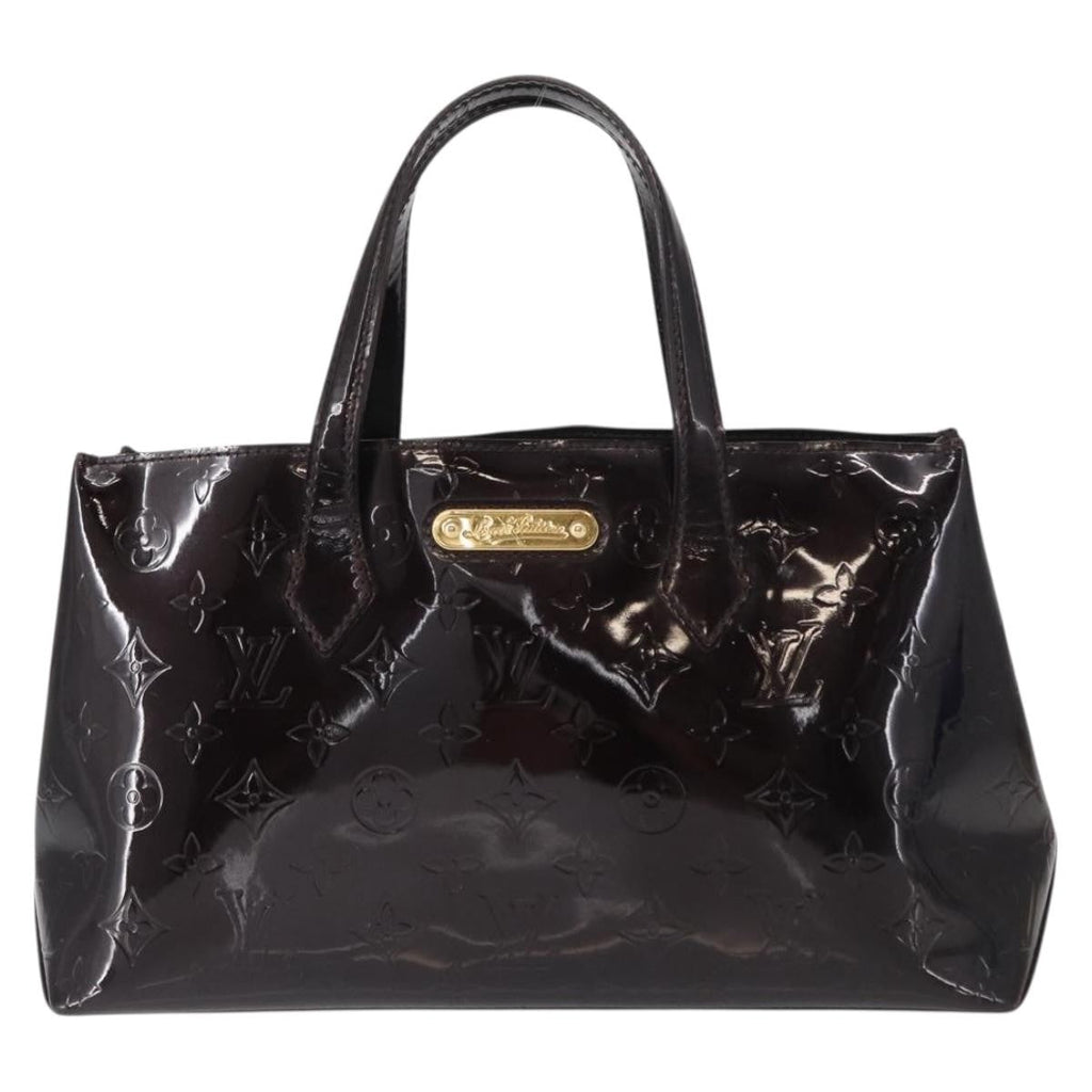 Louis Vuitton Wilshire Handbag Monogram Vernis Burgundy Patent_Leather Handbag