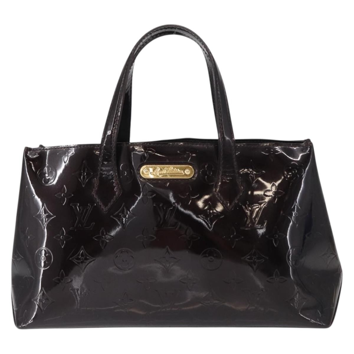 Louis Vuitton Wilshire Handbag Monogram Vernis Burgundy Patent_Leather Handbag