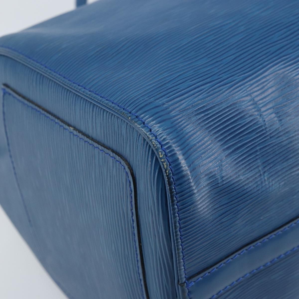 Louis Vuitton Speedy Handbag Epi Leather Blue Leather Handbag