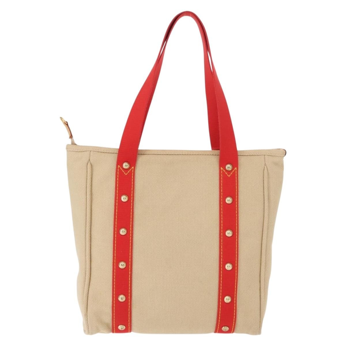Louis Vuitton Antigua Tote Canvas Beige Canvas Tote Bag
