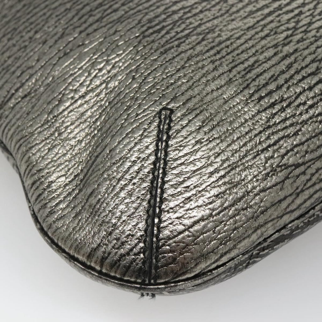 Saint Laurent Tribute Tote Leather Silver Leather Shoulder Bag Bag (Pre-Owned)