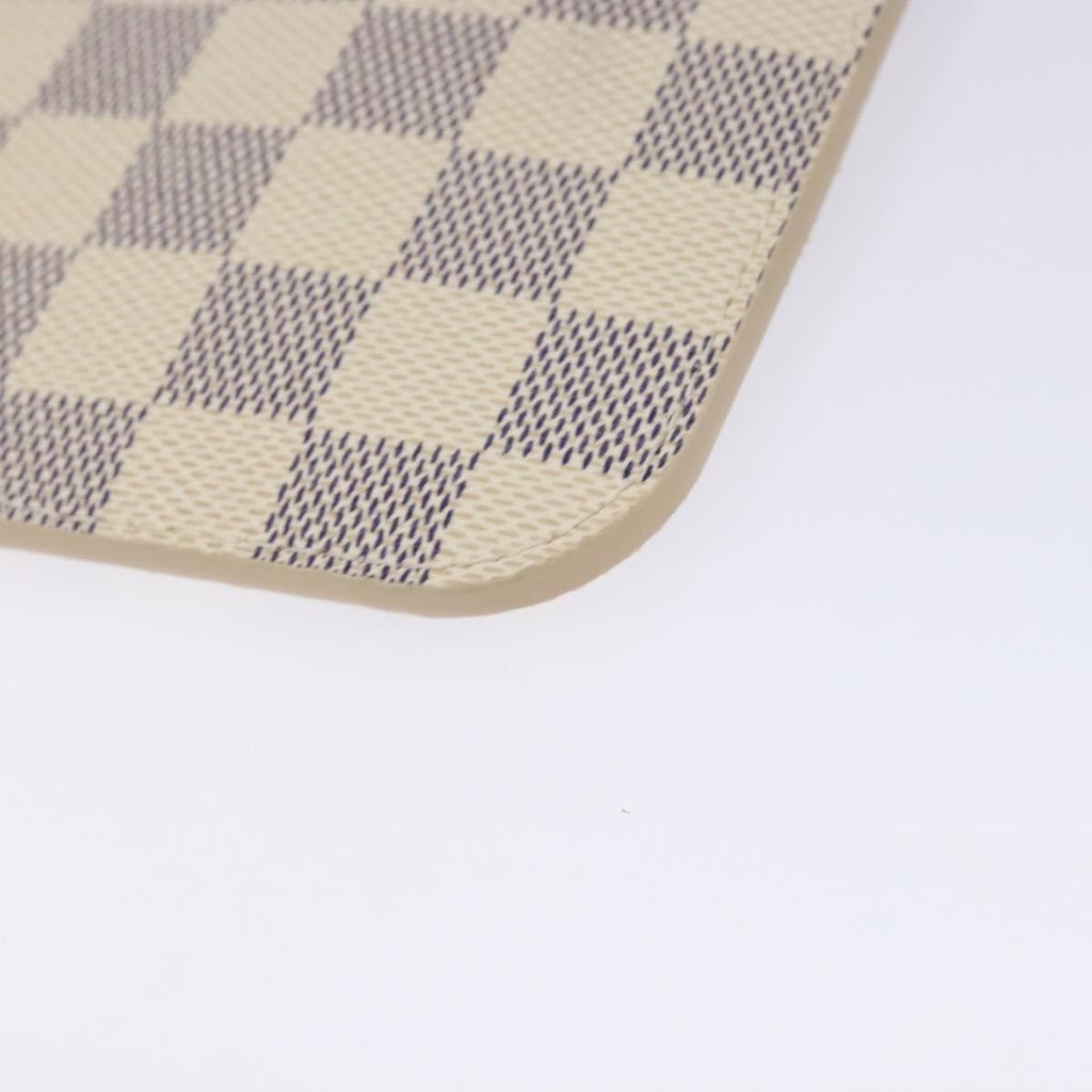 Louis Vuitton Neverfull Pochette Damier White Canvas Bag
