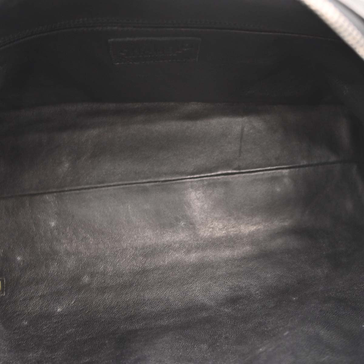 Chanel Embossed Logo Bowler Bag Quilted Caviar Black Leather Travel Bag Bag