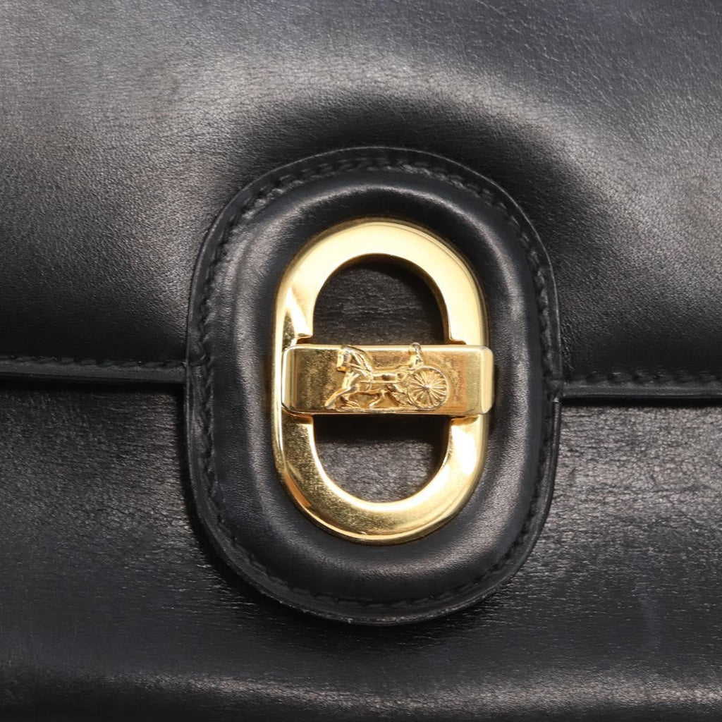 Celine Horse Carriage Shoulder Bag Leather Black Leather Shoulder Bag Bag