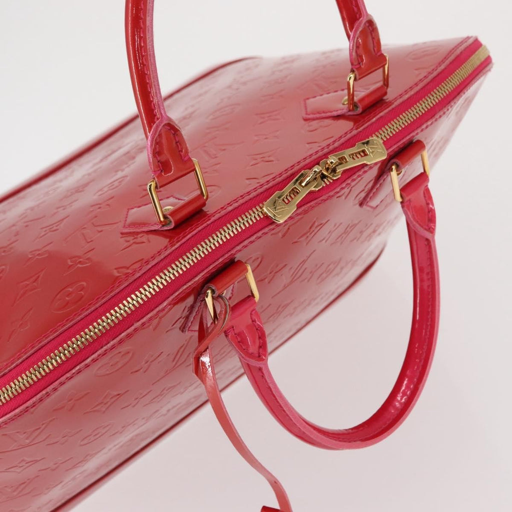 Louis Vuitton Alma Handbag Monogram Vernis Red Patent_Leather Handbag