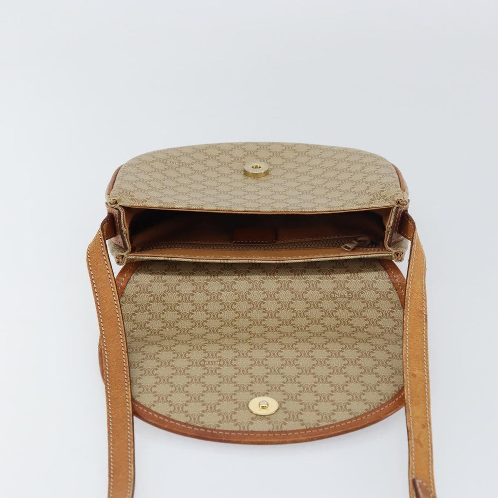Celine Macadam Shoulder Bag Pvc Leather Beige Pvc Shoulder Bag Bag