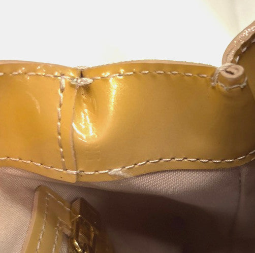 Louis Vuitton Wilshire Handbag Monogram Vernis Beige Patent_Leather Handbag