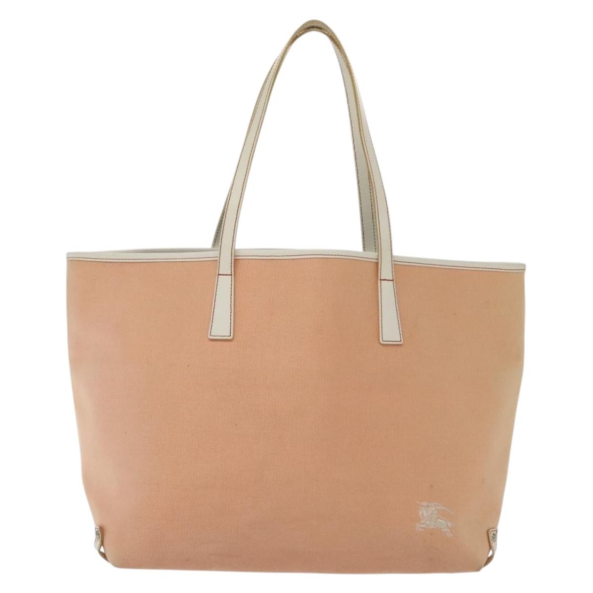 Burberry Blue Label Tote Bag Canvas Pink Canvas Tote Bag