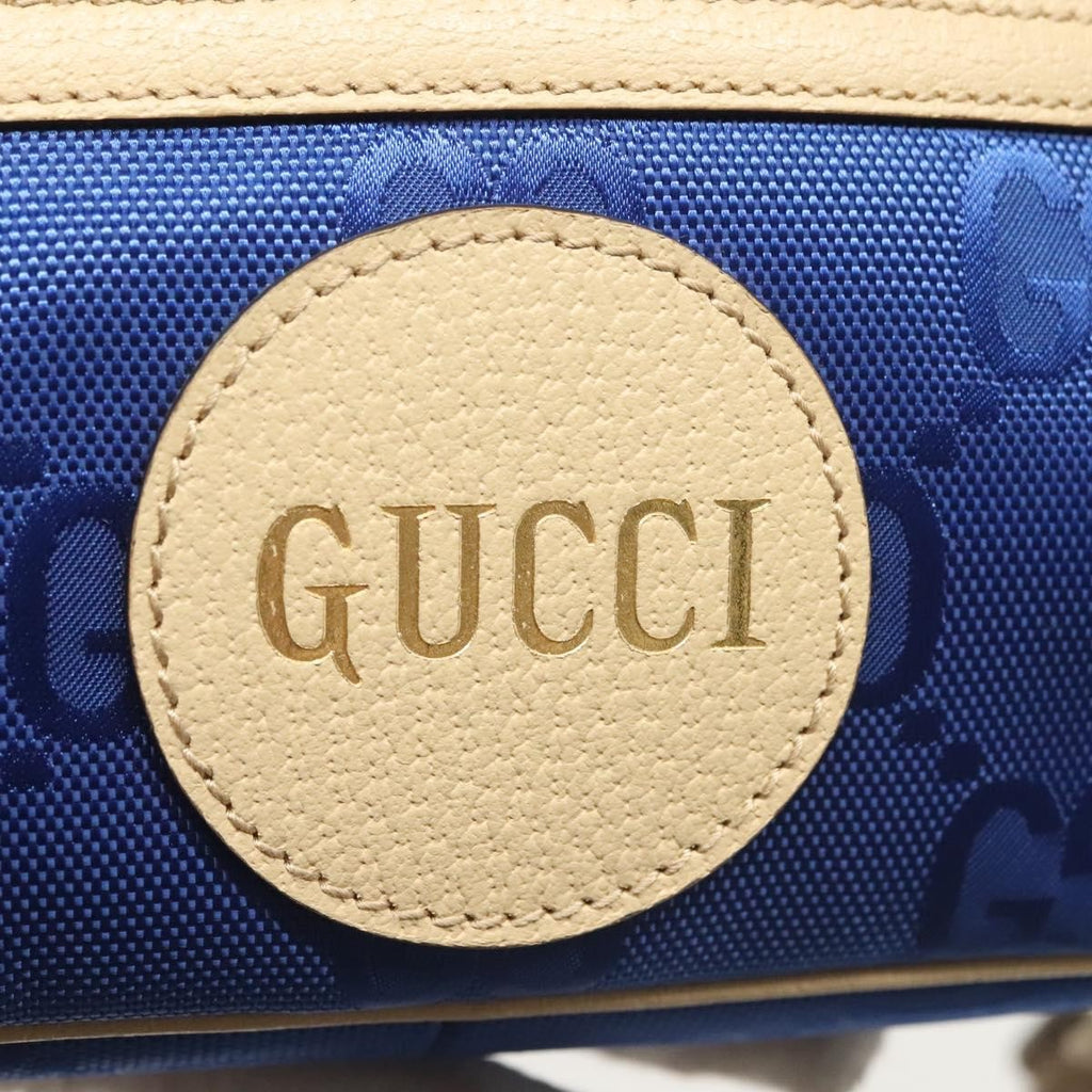 Gucci Off The Grid Belt Bag Gg Econyl Blue Canvas Shoulder Bag Bag (Pre-Owned)