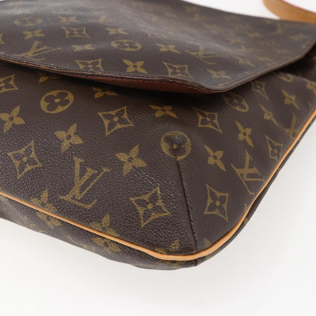 Louis Vuitton Musette Handbag Monogram Canvas Brown Canvas Shoulder Bag