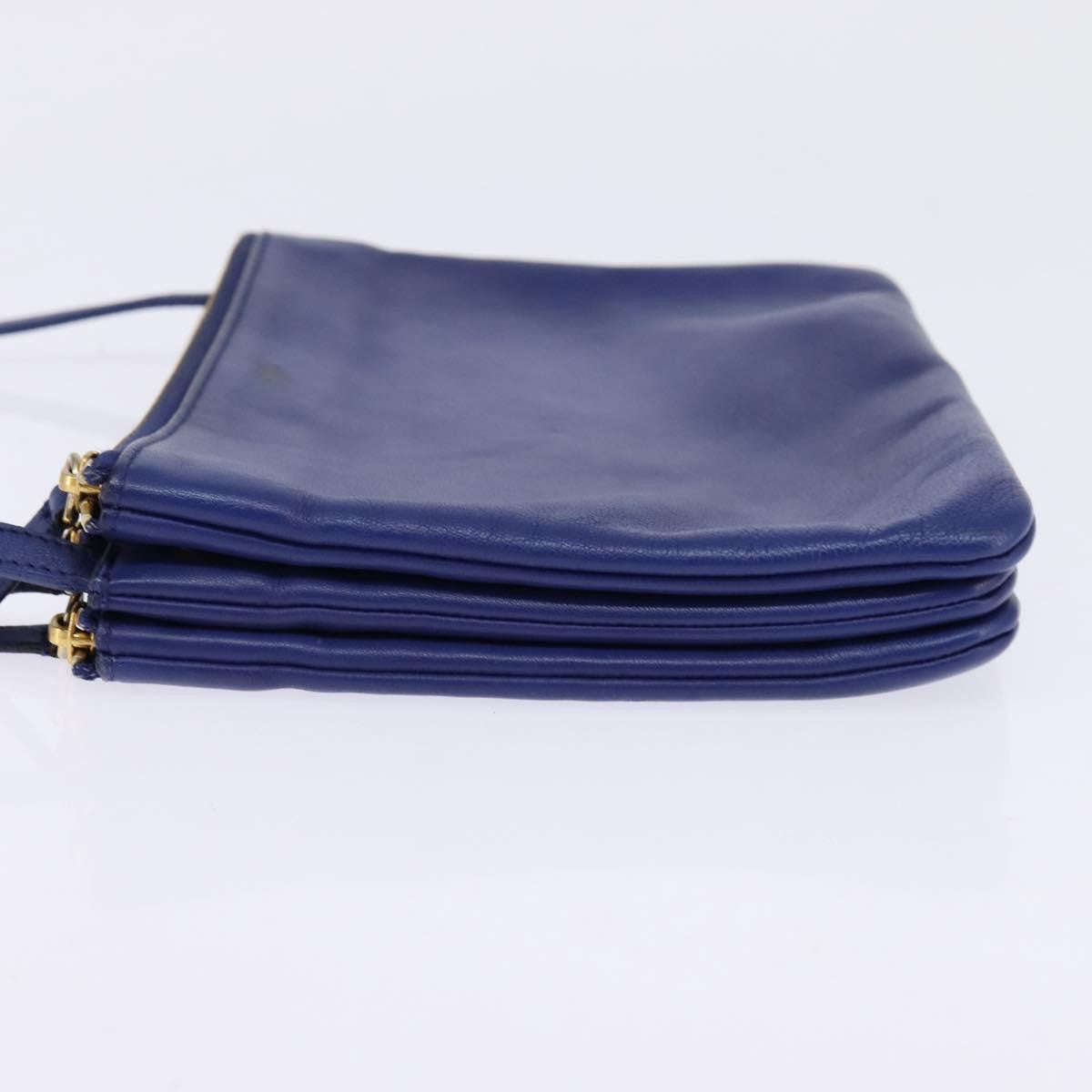 Celine Trio Crossbody Bag Leather Blue Leather Crossbody Bag Bag