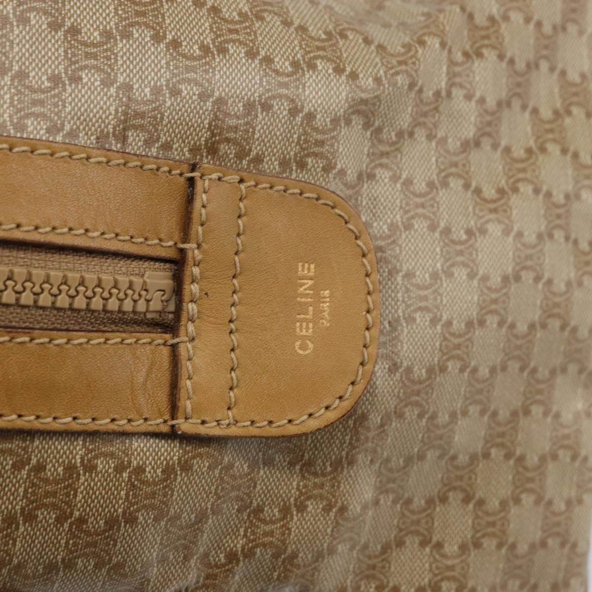 Celine Vintage Macadam Handbag Canvas And Leather Beige Canvas Handbag
