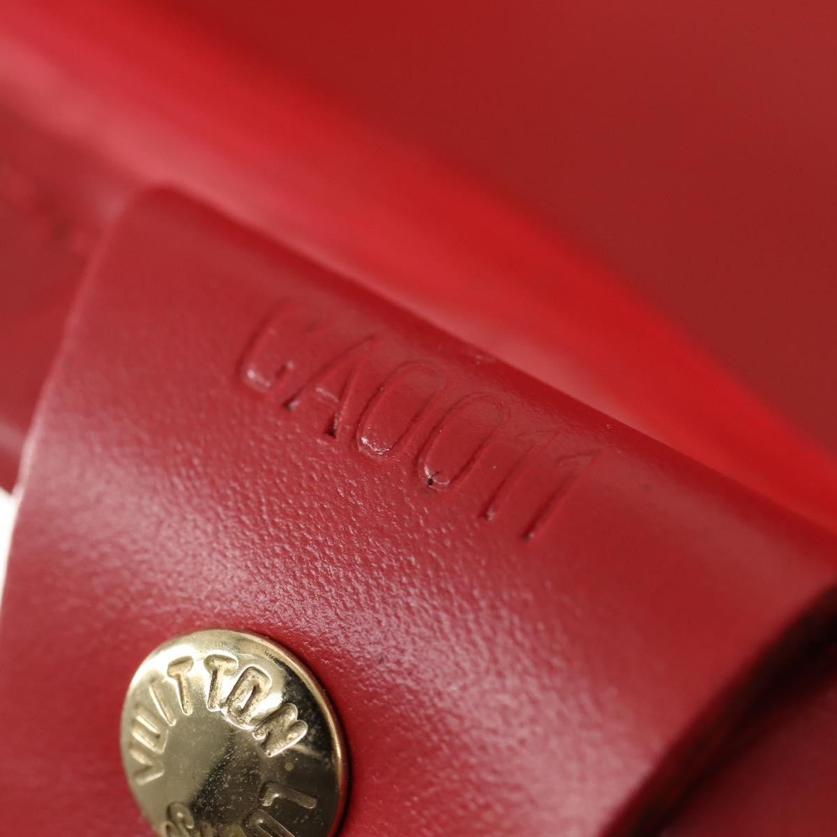 Louis Vuitton Plage Lagoon Bay Handbag Vinyl Epi Leather Red Plastic Tote Bag