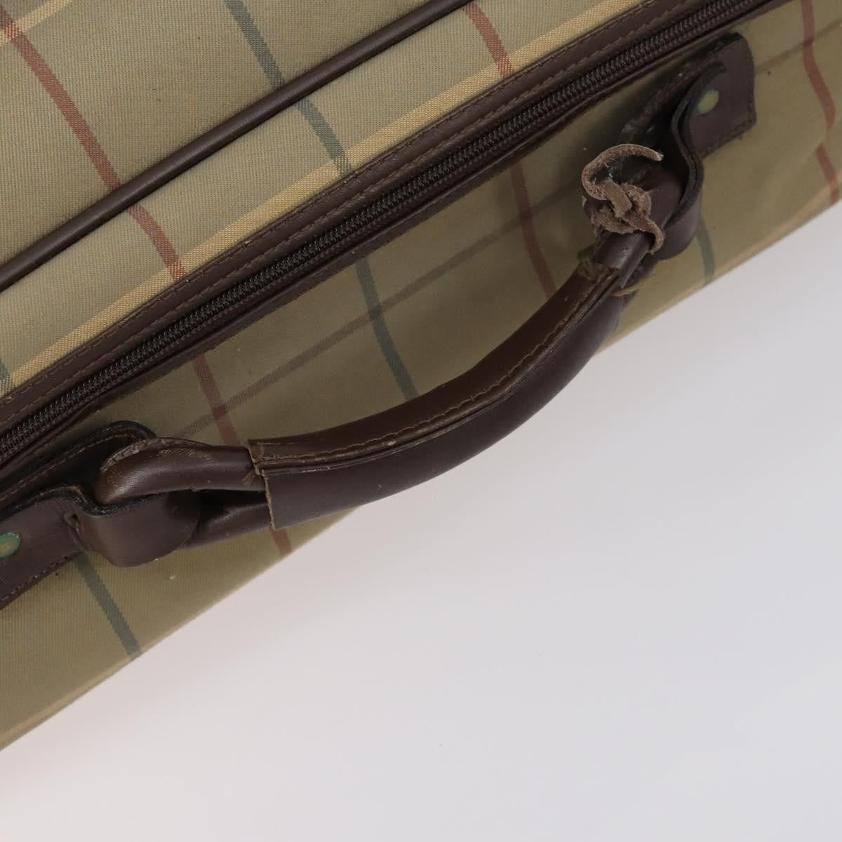 Burberry Nova Check Boston Bag Canvas Beige Canvas Travel Bag