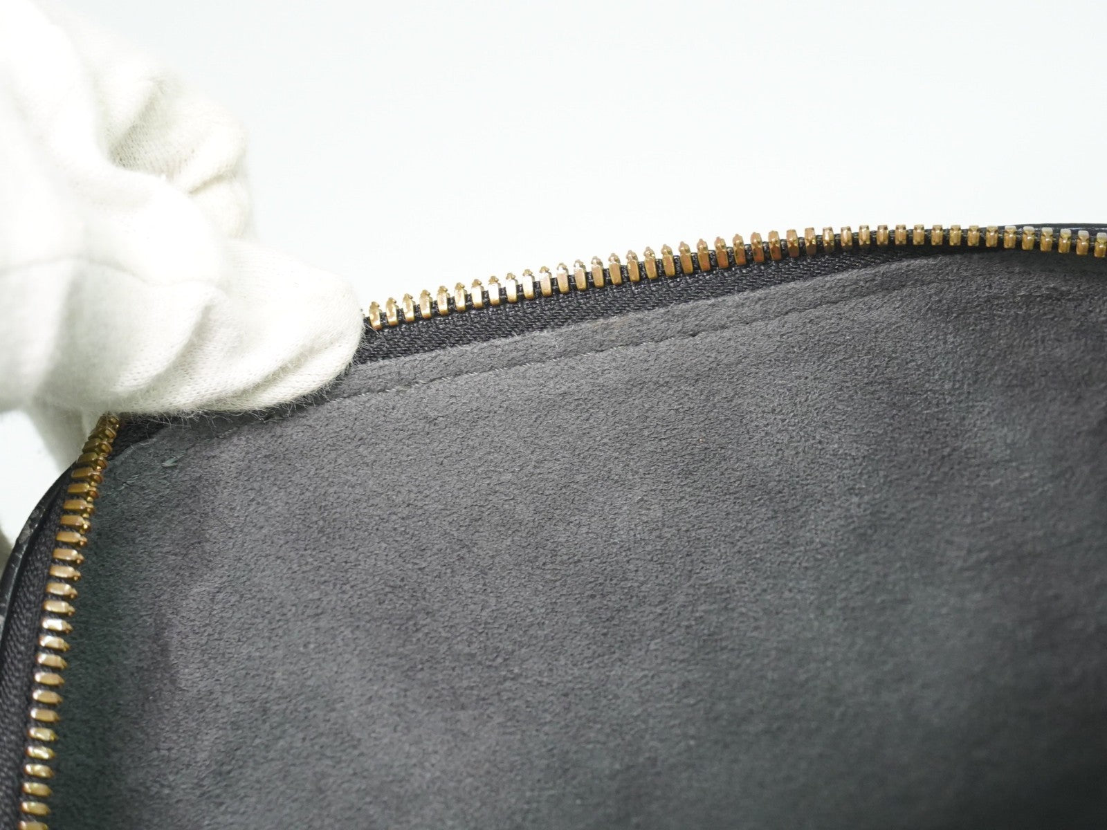 Louis Vuitton Alma Handbag Epi Leather Black Leather Handbag