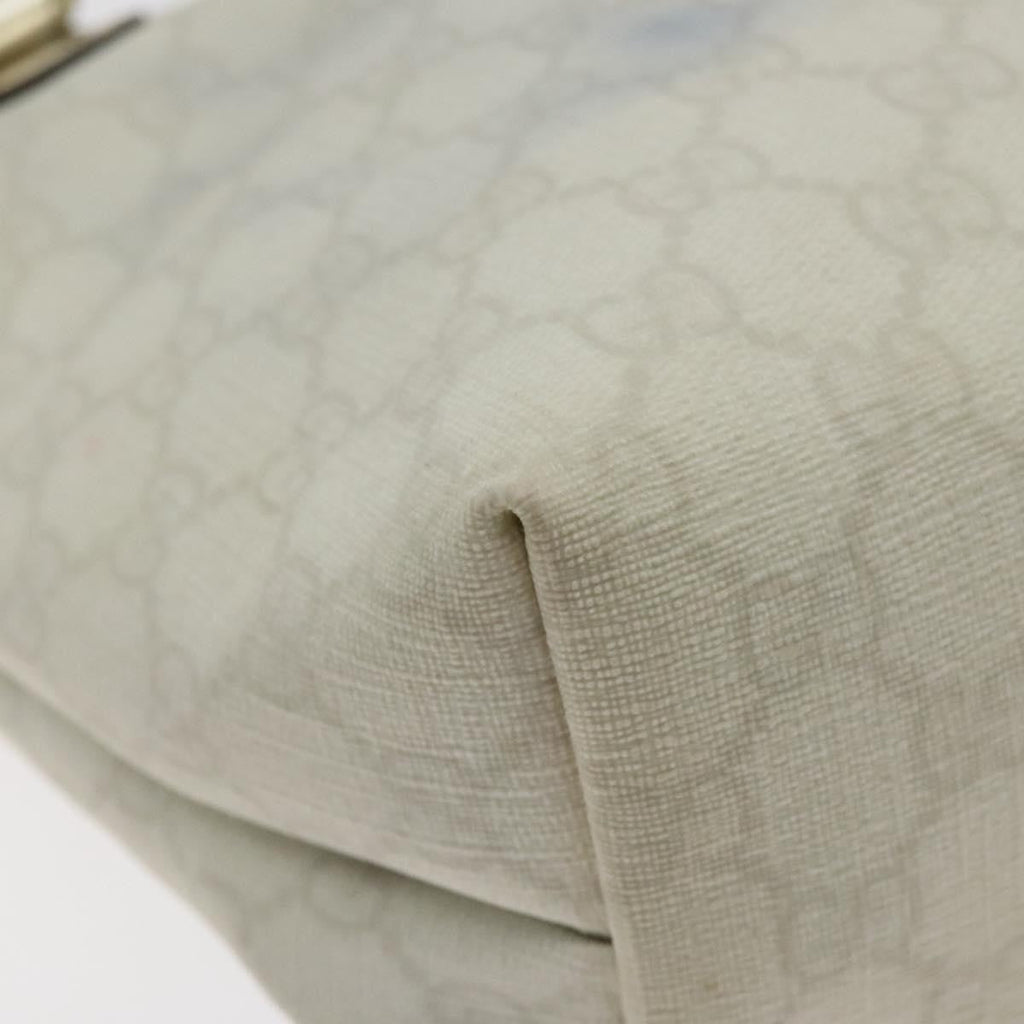 Gucci Vintage Tote Gg Canvas White Canvas Tote Bag Bag (Pre-Owned)