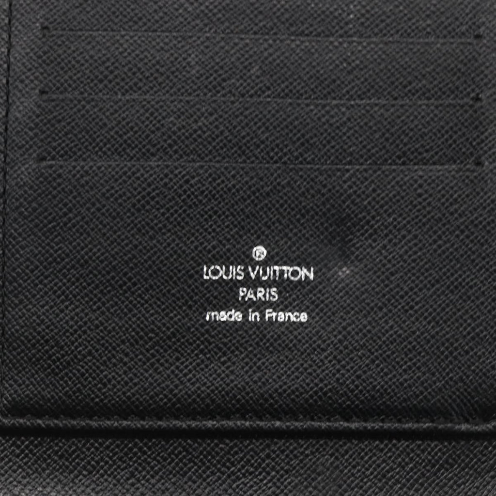 Louis Vuitton Atoll Organizer Wallet Taiga Leather Black Leather Clutche & Pouche Bag
