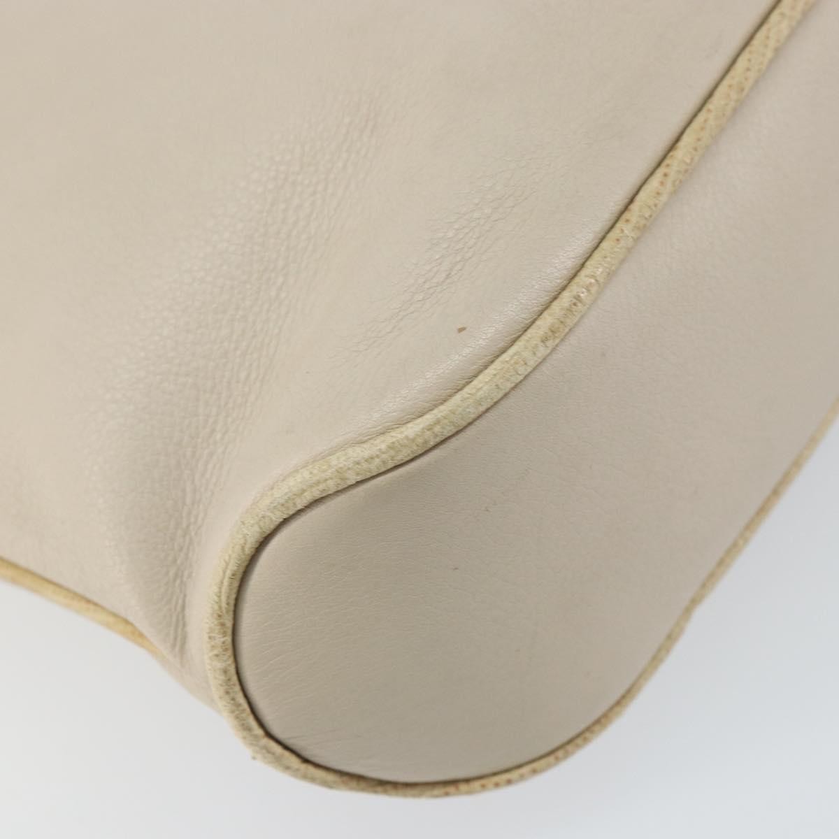 Celine Vintage Shoulder Bag Leather Beige Leather Shoulder Bag Bag