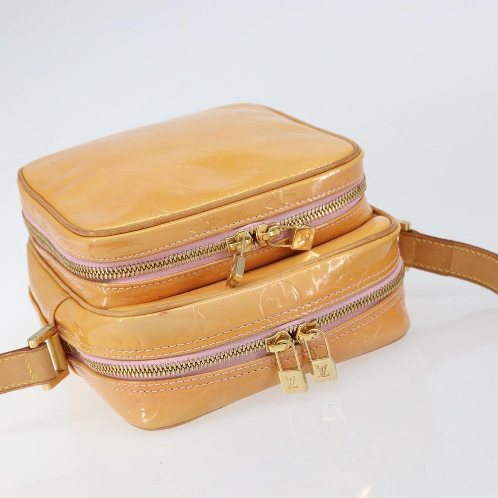 Louis Vuitton Wooster Handbag Monogram Vernis Yellow Patent_Leather Shoulder Bag