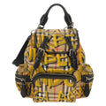 Burberry Graffiti Rucksack Backpack Vintage Check Canvas Beige Canvas Backpack Bag