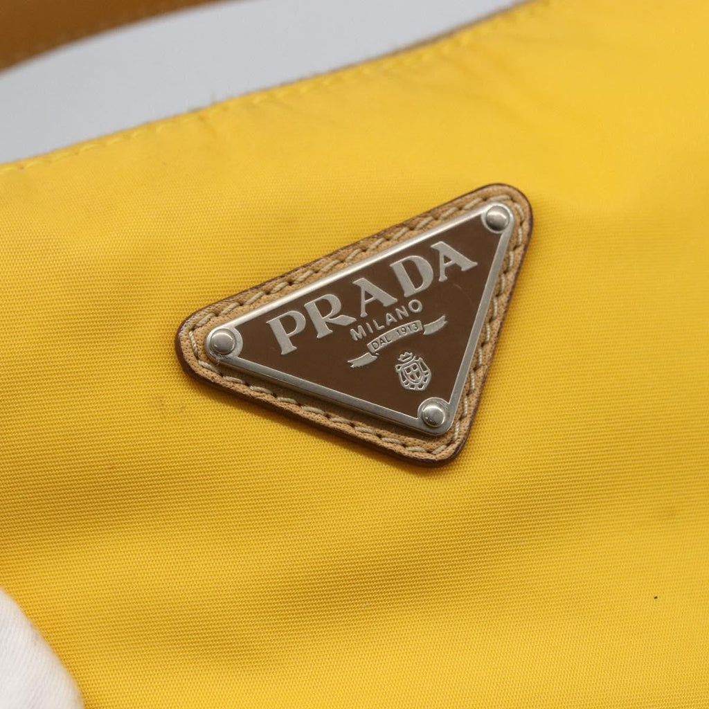 Prada Vintage Shoulder Bag Tessuto Yellow Nylon Shoulder Bag Bag