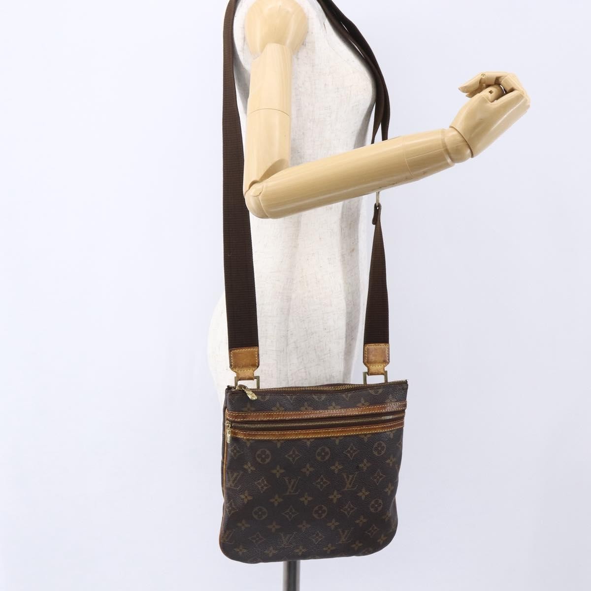 Louis Vuitton Bosphore Pochette Monogram Canvas Brown Canvas Shoulder Bag